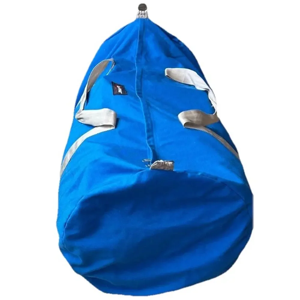 Vintage 80s Eastpak Blue Canvas Duffel Bag XXL Carry On Gym Travel Weekender
